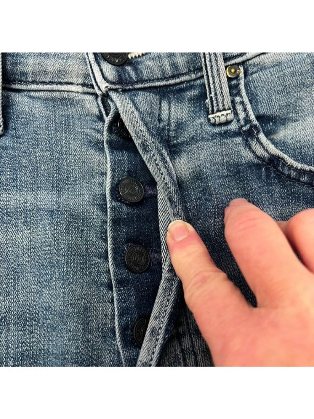 Mother Jeans Women's 27R Tripper Ankle Fray High-Rise Button Fly Raw Hem - Picture 5 of 16